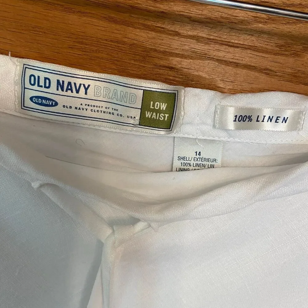Y2K vintage linen white maxi skirt Old Navy.